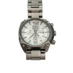 DIESEL◆クォーツ腕時計/アナログ/ステンレス/WHT/SLV/SS/DZ-4203