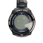 SEIKO◆PROSPEX/MIURA DOLPHINS/ソーラー腕時計/デジタル/ステンレス/ブラ/S822-00B0