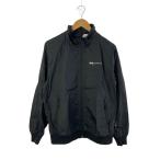 STUSSY◆バックロゴナイロンジャケット/M/ナイロン/BLK/プリント