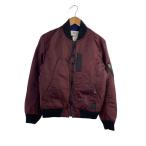 COACH◆MA-1 BOMBER JACKET 中綿/S/ボルドー/F26795/毛玉・着用感有