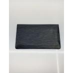 ショッピングエピ LOUIS VUITTON◆ポルト・カルト・クレディ・円_エピ/レザー/BLK/メンズ