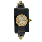 GUCCI◆ヴィンテージ/スケルトン/クォーツ腕時計/アナログ/--/BLK/BLK/143.5