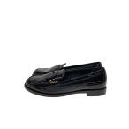 ショッピングPRADA PRADA◆ローファー/36/BLK/エナメル