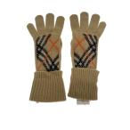 BURBERRY* кашемир Blend перчатки / кашемир /BEG/ проверка / женский /8098890