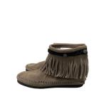 ショッピングMINNETONKA MINNETONKA◆ブーツ/24cm/GRY/スウェード/197391
