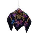 HERMES* шарф / шелк /BLK/ общий рисунок / женский 