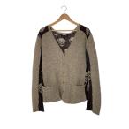 ショッピングスカル HYSTERIC GLAMOUR◆スカル/カーディガン(厚手)/L/ウール/BRW/総柄/4ND-0543