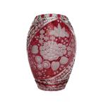 MEISSENER BLEIKRISTALL* кувшин "hu" * ваза / Mystic цветок / цвет .. ваза / красный /Meissen crytal/ Meissen 