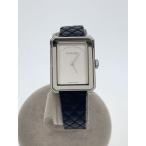 CHANEL◆Boyfriend/ボーイフレンド/クォーツ腕時計/アナログ/レザー/WHT/BLK/H6401//