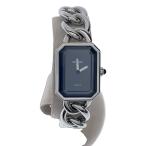 CHANEL◆プルミエール/M/クォーツ腕時計/アナログ/BLK/SLV/H0452//