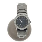 BVLGARI◆ブルガリブルガリ/クォーツ腕時計/アナログ/BLK/SLV/BB26SS