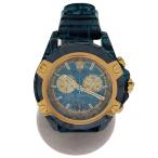 GIANNI VERSACE◆クォーツ腕時計/アナログ/BLU/GRN