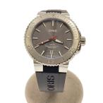 ORIS◆アクイスデイトレリーフ/自動巻腕時計/SLV/BLK/202512WOH済/20260115日差+3