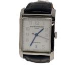 BAUME&amp;MERCIER◆自動巻腕時計/ハンプトン/レザー/WHT/BLK/202512WOH済/20251222日差-1
