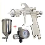 (数量限定）（K.V）アネスト岩田（イワタ）スプレーガン　KIWAMI-1-14B2　ノズル口径_1.4mm　400mlフリーアングルカップPC-400SB-2LF・手元圧力計付きセット