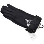 手袋 アンテプリマ レディース ムーミン コラボ ウール カシミヤ混 リトルミイ 折り返し ボア スマホ対応 黒 21-22cm 女性 婦人