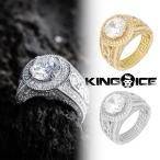 KING ICE キングアイス 指輪 リング BRILLIANT-CUT SIGNET RING 14kゴールド 金 WHITE GOLD メンズ ブランド 人気[アクセサリー]