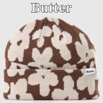 ショッピングビーニー バターグッズ ビーニー Butter Goods ニット帽 FLORAL BEANIE BROWN ロゴ 帽子 定番 大人気 メンズ レディース ユニセックス スケーター スケートボード 正規品[