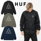 ハフ HUF コーチジャケット アウター ESSENTIALS TT COACHES JACKET ブラック オリーブ トップス ロゴ スケーター スケートボード メンズ ユニセックス 正規品[