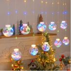 クリスマス装飾ＬＥＤ照明電球（ＵＳＢ電源）　オーナメント人形入ボール（サンタクロース・スノーマン・ク ...