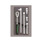 ショッピングESCO ESCO ハンドツール 1/2”DR ラチェットハンドルセット エスコ