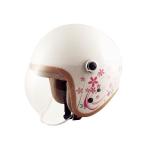 【正規品】SPEEDPIT レディース・キッズヘルメット GS-6 シールド付きジェットヘルメット Gino カラー：さくらホワイト スピードピット