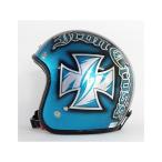 72JAM ジェットヘルメット 【逸品もの】3-933 アイアンクロス フレーク（ブルー） サイズ FREE 72ジャムジェット