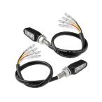 ZETA 汎用 ウインカー関連パーツ 701 LED フラッシャー テール付き（マットブラック/クリア） ジータ