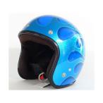 72JAM ジェットヘルメット 【逸品もの】IP-6002S カラーフレイムスT2（ブルー） サイズ XL 72ジャムジェット バイク