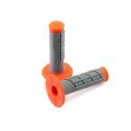 ZETA 汎用 グリップ関連パーツ レースグリップ スタンダードエンド（オレンジ/グレー） ジータ