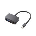 ELECOM 映像出力ケーブル surface対応 mini Display Portオス-HDMIメス＆VGAメス