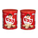 【まとめ買い】 江崎グリコ ビスコ 保存缶 30枚 × 2缶 ＜賞味期限5年＞ 480グラ