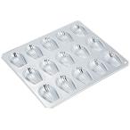 タイガークラウン マドレーヌ型 シルバー 228×269×13mm マドレーヌシェル型15P スチール クロームメッキ 貝殻型 909