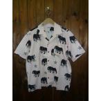 Schottショット 3105045-024 HAWAIIAN SHIRT “BULLDOG” ブルドッグ柄 半袖 ハワイアン アロハ オープンカラー 開襟 シャツ