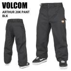 VOLCOM ボルコム ARTHUR 20K PANT BLK 24-25 ウエア ユニセックス パンツ スキー スノーボード G1352514ST
