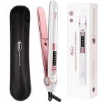 Deogra ヘアアイロン ストレートアイロン 24mm ダブルマイナスイオンへああいろん ＜30秒で180℃まで加熱できる＞ アルガンオイルケラチン