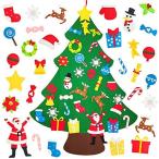 クリスマス 飾り 壁掛け フェルトクリスマスツリー オーナメント 32個入りセット 部屋 壁 玄関 クリスマス デコレーション