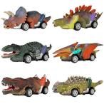 Yahoo! Yahoo!ショッピング(ヤフー ショッピング)恐竜のおもちゃのリターンカー、6包の恐竜のおもちゃの車、6歳以上の男の子のおもちゃ、プルバックカー GreenKidzの恐竜ティラノサウルスゲーム