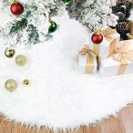 クリスマスツリースカート (ホワイト, 78cm) クリスマス飾り サンタクロースツリースカート円形 可愛いツリースカート豪華 ベースカバー オーナメ