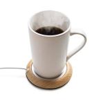 コースター 保温 USB お茶カップ 木目 オフィス用 温かい 飲み物用 コーヒーカップ ウォーマー 日本語説明書付き D314-C-BJ