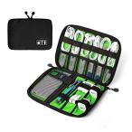 Flushbay PC周辺小物用収納ポーチ USBメモリ収納袋 モバイル収納ケース 万能モバイル収納ケース 軽量 生活防水 旅行用 多機能メッシュ整理