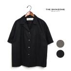 ☆レディース THE SHINZONE ザシンゾーン オープンカラーローンシャツ 品番_25MMSBL02 トップス 羽織 半袖シャツ 開襟シャツ 日本製 無地【SALE】【10%OFF】