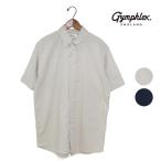 メンズ Gymphlex ジムフレックス リネン ポリエステル ボタンダウン 半袖シャツ 品番:GY-B0244LIP 2025春夏 【1枚までメール便配送可】