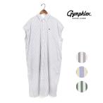 ☆レディース/Gymphlex/ジムフレックス/マルチストライプスリーブレス ボタンダウンシャツワンピース/品番：GY-B0246MTS/2024春夏【SALE】【20%OFF】