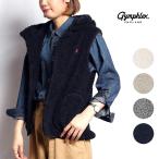 レディース Gymphlex ジムフレックス BOA HOODED VEST くるみボタンフードボアベスト 品番：J-1069BOA