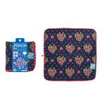 どっとポーチ ガーゼタオル ローズネイビーAC （タオル ハンカチ ハンドタオル ポーチ）