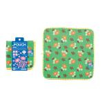 どっとポーチ ガーゼタオル ガーベラグリーンAC （タオル ハンカチ ハンドタオル ポーチ）