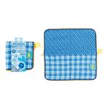 どっとポーチ キープガーゼ ギンガムブルーAC （タオル ハンカチ ハンドタオル ポーチ）