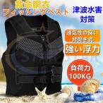 ライフジャケット 釣り フローティングベスト 救命胴衣 大人用 男女兼用 川遊び  ボート 海水浴 国交省認定品と同等浮力 津波水害対策 多機能 調節可能 安全設計