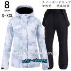 スノーボードウェア 上下 スキーウェア レディース スキー 上下セット ジャケット パンツ アウトドア 登山 フード付き 女性用撥水防風保温